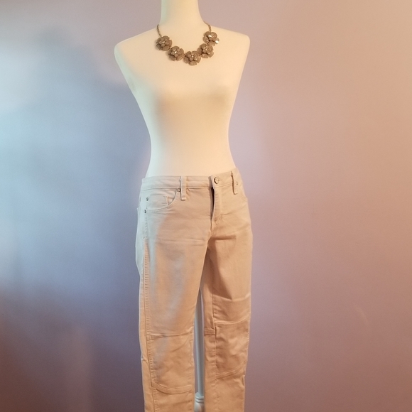 Sanctuary White Moto Zip Cropped Ankle Jeans - Picture 3 of 7